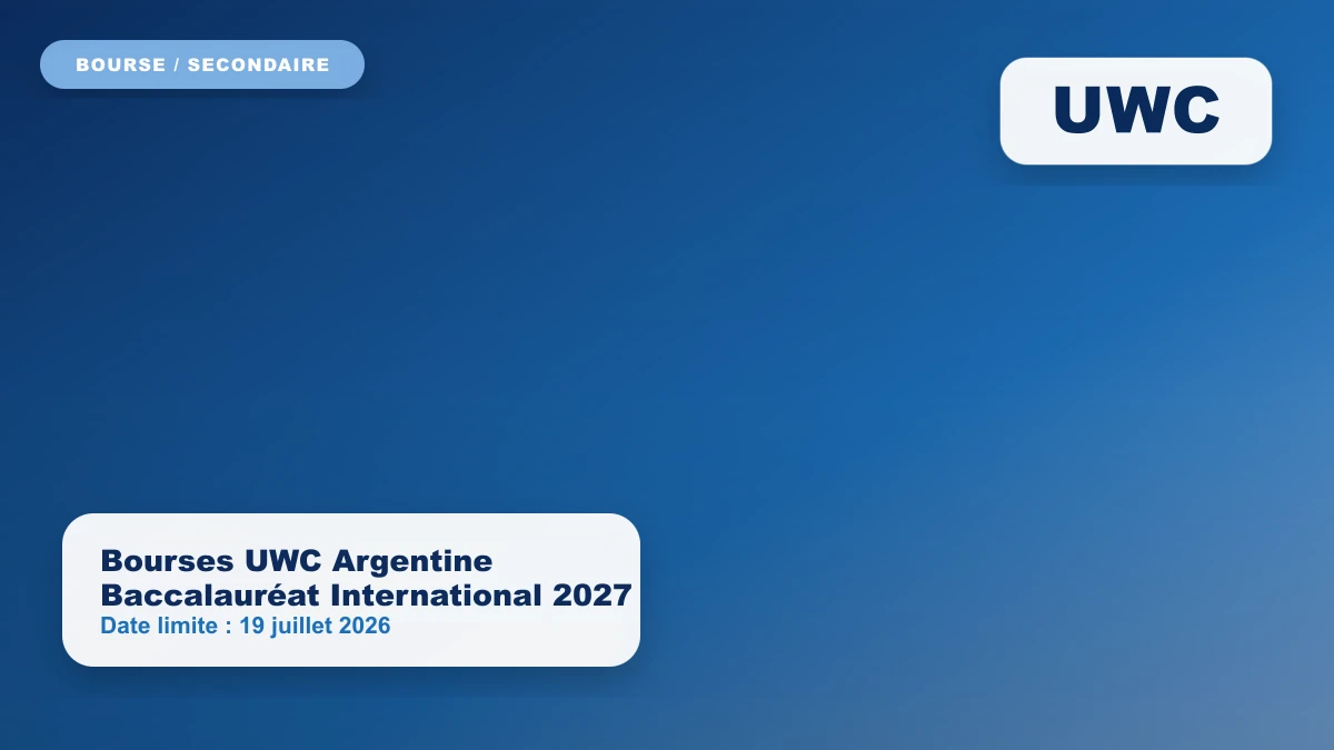 Bourses UWC Argentine pour le baccalauréat international 2027