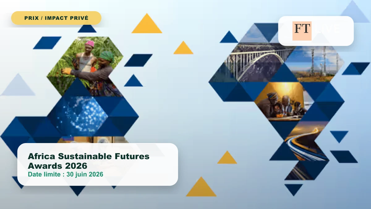 Africa Sustainable Futures Awards 2026 : solutions privées pour l’emploi et la croissance