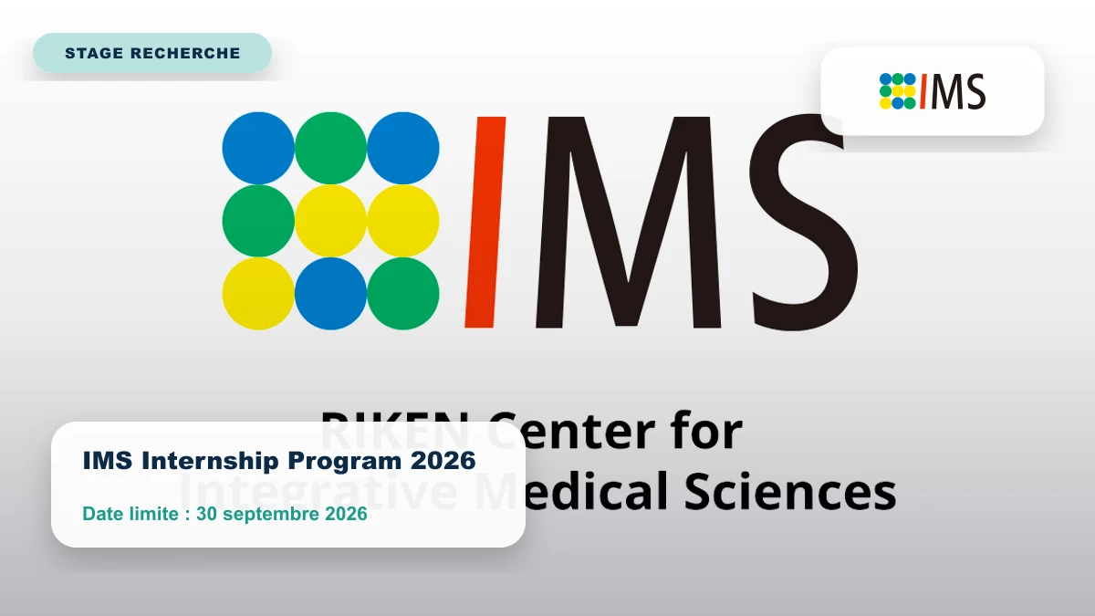 RIKEN IMS Internship Program 2026 : stage de recherche financé au Japon