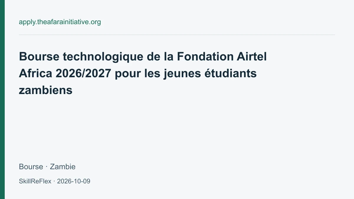 Airtel Africa Foundation technology scholarships in Zambia 2026/2027
