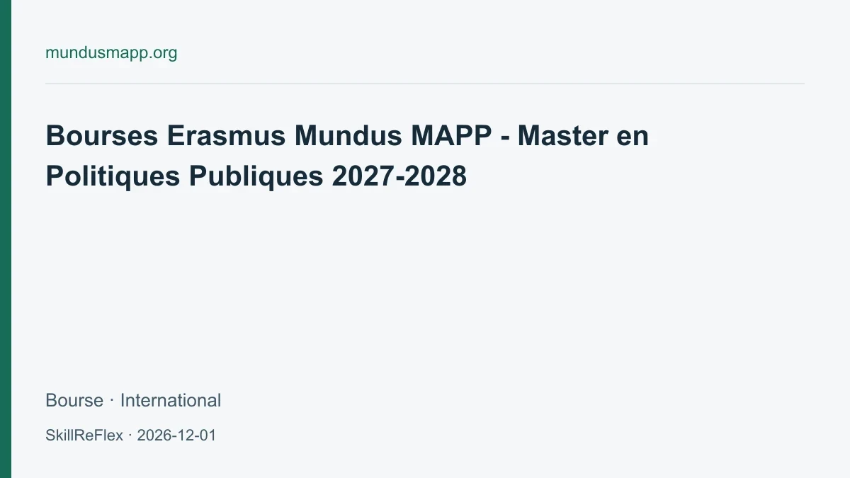 Erasmus Mundus MAPP public policy master's scholarships 2027
